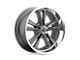 Foose Knuckle Matte Gunmetal Machined 5-Lug Wheel; 17x8; 1mm Offset (05-15 Tacoma)