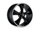 Foose Legend Gloss Black Milled 5-Lug Wheel; 17x7; 1mm Offset (05-15 Tacoma)