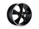 Foose Legend Gloss Black Milled 5-Lug Wheel; 18x9; 7mm Offset (05-15 Tacoma)