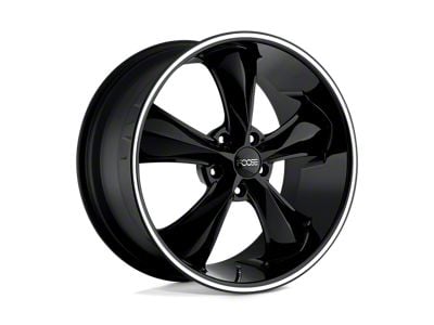 Foose Legend Gloss Black Milled Wheel; 17x7; 1mm Offset (84-01 Jeep Cherokee XJ)