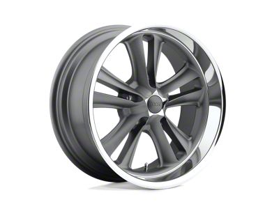 Foose Knuckle Matte Gunmetal Machined Wheel; 17x8; 1mm Offset (93-98 Jeep Grand Cherokee ZJ)