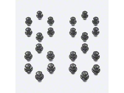 Ford Performance Black Lug Nut Kit; 12mm x 1.50; Set of 24 (21-24 Bronco, Excluding Raptor)