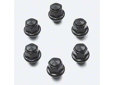 Ford Performance Black Lug Nut Kit; 12mm x 1.50; Set of 6 (21-24 Bronco, Excluding Raptor)