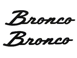 Ford Performance Classic Script Fender Badges; Matte Black (21-24 Bronco)