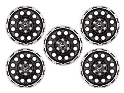 Ford Performance OE Matte Black Machined 6-Lug 5-Wheel Kit with TPMS Sensors; 17x8; 55mm Offset (21-24 Bronco, Excluding Raptor)