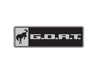 Ford Performance G.O.A.T. Badge; Black/Chrome (21-24 Bronco Sport)