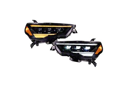 Form Lighting Sequential LED Projector Headlights; Black Housing; Clear Lens (14-20 4Runner)