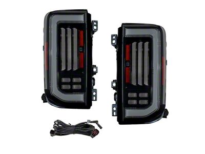 Form Lighting LED Tail Lights; Black Housing; Smoked Lens (21-25 Bronco)