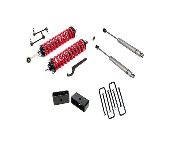 Freedom Offroad 2.50 to 5-Inch Adjustable Coil-Overs / 3-Inch Rear Block Suspension Lift Kit with Nitro Shocks (05-23 6-Lug Tacoma)