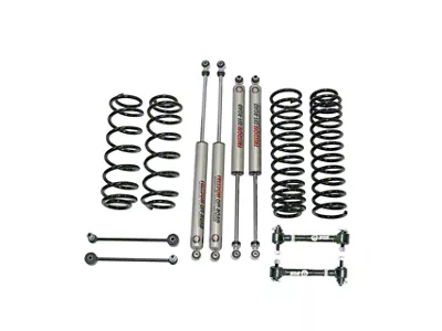 Freedom Offroad 4.50-Inch Suspension Lift Kit with Adjustable Front End Link Disconnects, Fixed Rear End Links and Monotube Shocks (07-18 Jeep Wrangler JK 2-Door)