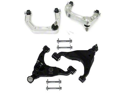 Freedom Offroad Billet Front Upper and Lower Control Arms and Cam Bolts for 2 to 4-Inch Lift (05-15 6-Lug Tacoma)