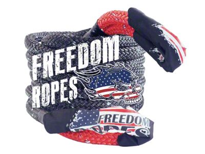 Freedom Ropes 1.25-Inch x 30-Foot Kinetic Energy Recovery Rope; Black