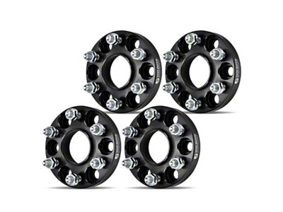 1-Inch 6-Lug Wheel Spacers; Black; Set of Four (05-24 Frontier)