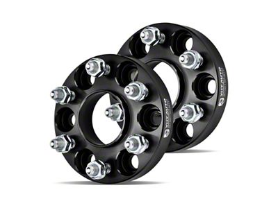 1-Inch 6-Lug Wheel Spacers; Black; Set of Two (05-25 Frontier)