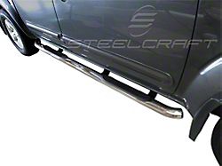 3-Inch Round Side Step Bars; Stainless Steel (05-24 Frontier King Cab)