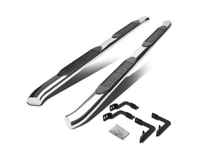 4-Inch Nerf Side Step Bars; Stainless Steel (05-21 Frontier Crew Cab)