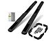 4-Inch Oval Straight Side Step Bars; Black (05-24 Frontier Crew Cab)