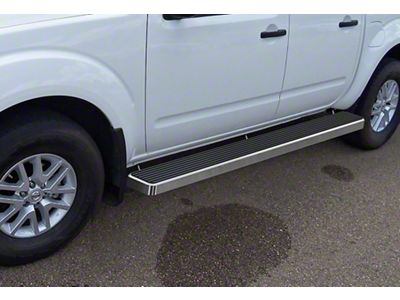 6-Inch Wheel-to-Wheel Running Boards; Hairline SIlver (05-24 Frontier Crew Cab w/ 5-Foot Bed)