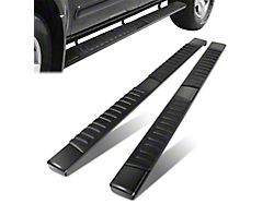 6-Inch Wide Square Running Boards; Black (05-25 Frontier Crew Cab)