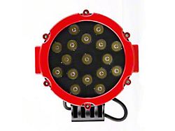 7-Inch Red Round LED Light; Spot/Flood Combo Beam (Universal; Some Adaptation May Be Required)