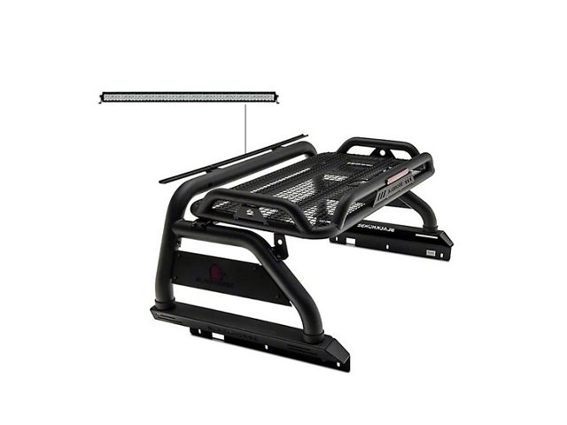 Atlas Roll Bar with 50-Inch LED Light Bar; Black (05-21 Frontier)