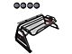 Atlas Roll Bar with 5.30-Inch Black Round Flood LED Lights; Black (05-21 Frontier)