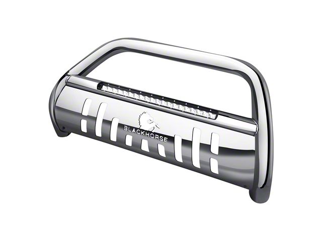 Beacon Bull Bar with Skid Plate; Stainless Steel (05-21 Frontier)