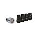 Black Acorn Wheel Locks; M12x1.25; Set of 4 (05-24 Frontier)