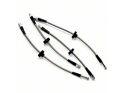 Braided Stainless Steel Brake Line Kit; Front and Rear (05-19 Frontier)