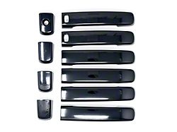 Chrome Delete Door Handle Covers; Gloss Black (05-21 Frontier)