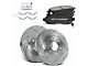 Drilled and Slotted 6-Lug Brake Rotor and Pad Kit; Front (05-19 2.5L Frontier)