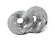 Drilled and Slotted 6-Lug Rotors; Front Pair (05-19 2.5L Frontier)