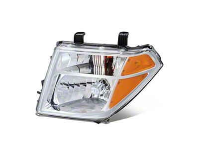 Factory Style Headlight; Chrome Housing; Clear Lens; Driver Side (05-08 Frontier)