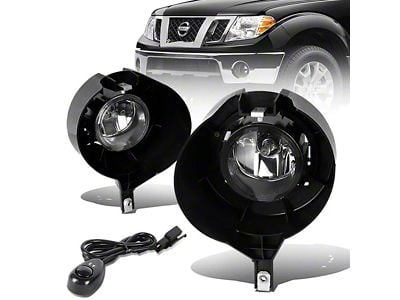 Fog Lights with Switch; Clear (05-15 Frontier w/ Chrome Bumper)