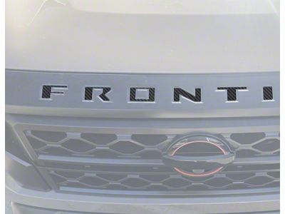 Grille Letter Inserts; Forged Carbon Fiber (22-24 Frontier)