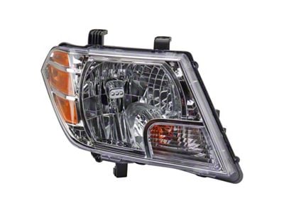 Headlight; Chrome Housing; Clear Lens; Passenger Side (09-21 Frontier)