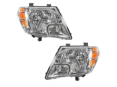 Headlights; Chrome Housing; Clear Lens (09-21 Frontier)