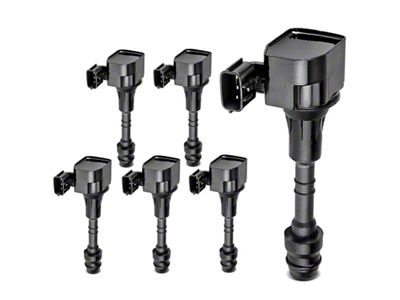 Ignition Coils; Set of Six; Black (05-19 4.0L Frontier)