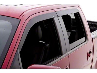 Low Profile Ventvisor Window Deflectors; Front and Rear; Matte Black (05-20 Frontier Crew Cab)