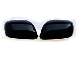 Chrome Delete Mirror Covers; Gloss Black (05-21 Frontier)