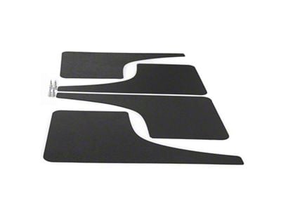 Mud Flaps; Front and Rear; Gloss Black Vinyl (22-24 Frontier)