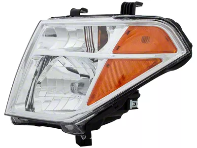 OE Style Headlight; Chrome Housing; Clear Lens; Driver Side (05-08 Frontier)