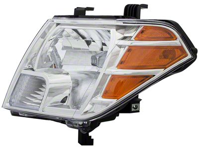 OE Style Headlight; Chrome Housing; Clear Lens; Driver Side (09-13 Frontier)