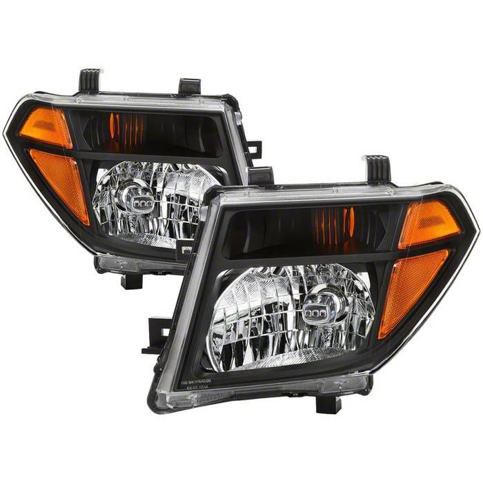 Frontier OEM Style Headlights; Black Housing; Clear Lens (05-08 ...