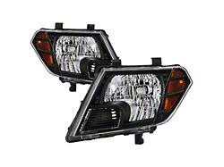 OEM Style Headlights; Black Housing; Clear Lens (09-21 Frontier)