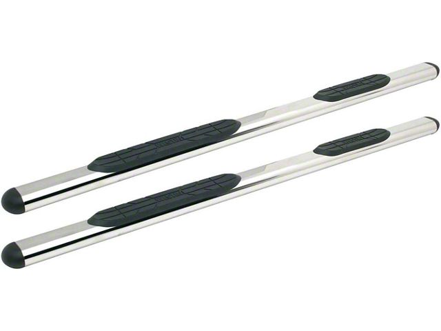 Premier 4 Oval Nerf Side Step Bars without Mounting Kit; Stainless Steel (05-21 Frontier Crew Cab)