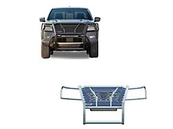 Rugged Heavy Duty Grille Guard with 20-Inch Single Row LED Light Bar; Black (22-24 Frontier)