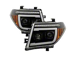 Signature Series Projector Headlights; Black Housing; Clear Lens (05-08 Frontier)