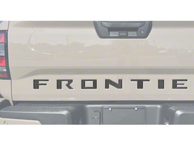 Tailgate Letter Inserts; Forged Carbon Fiber (22-25 Frontier)