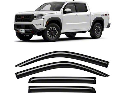 Tape-On Window Deflectors (22-25 Frontier Crew Cab)